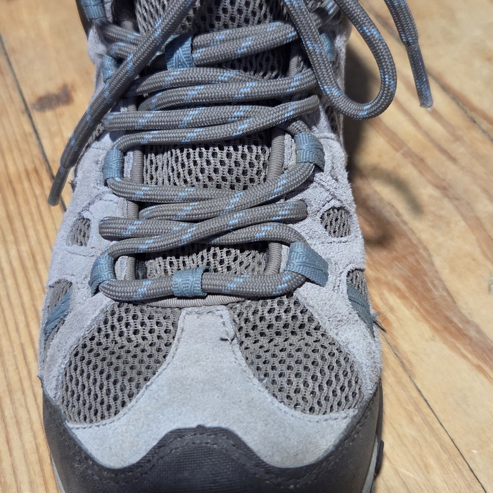 Merrell Gray and Blue Athletic Shoes for Outdoor Adventures